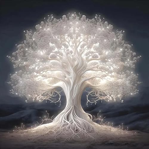 Baum des Lebens“ Diamond Painting für Erwachsene,Weißer Leuchtender Lebensbaum Diamantmalerei, DIY Diamantkunst für Wanddeko Runde Strasssteine, für Erwachsene und Kinder, Heimdekoration,30x30 cm Baum des Lebens“ Diamond Painting für Erwachsene,Weißer Leuchtender Lebensbaum Diamantmalerei, DIY Diamantkunst für Wanddeko Runde Strasssteine, für Erwachsene und Kinder, Heimdekoration,30x30 cm von ZYJBD