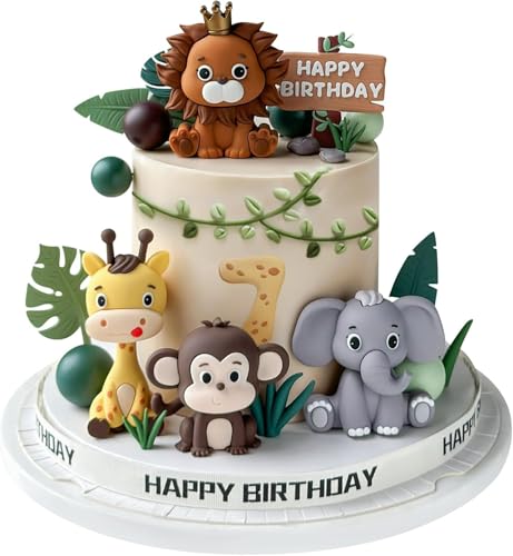 Tortendeko Dschungel Safari,19 Stück Tierische Cake Topper für Kindergeburtstag,Löwe,Giraffe,Affe und Elefant,Perfekte Deko für Safari Themenpartys, Baby Shower und Geburtstage,Tiere Geburtstag Deko Tortendeko Dschungel Safari,19 Stück Tierische Cake Topper für Kindergeburtstag,Löwe,Giraffe,Affe und Elefant,Perfekte Deko für Safari Themenpartys, Baby Shower und Geburtstage,Tiere Geburtstag Deko von ZYJBD