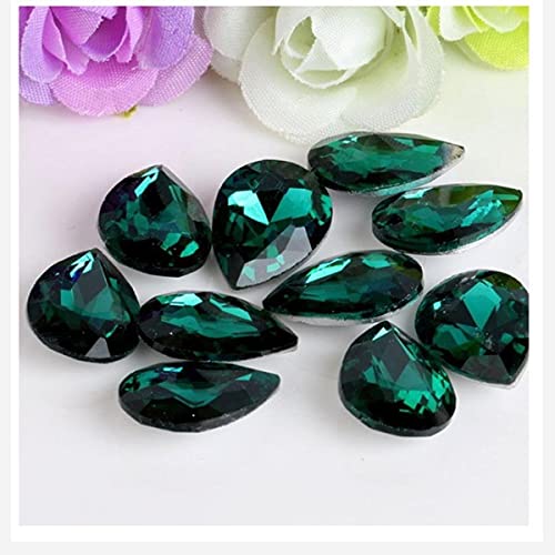 6 7 8 10 13 18 20 mm facettierte Strasssteine, nicht Hotfix-Kleber auf Strass-Kristallsteinen für Hochzeitskleidung, Dekoration, Pfauengrün, 13 x 18 mm, 10 Stück 6 7 8 10 13 18 20 mm facettierte Strasssteine, nicht Hotfix-Kleber auf Strass-Kristallsteinen für Hochzeitskleidung, Dekoration, Pfauengrün, 13 x 18 mm, 10 Stück von ZYKAA
