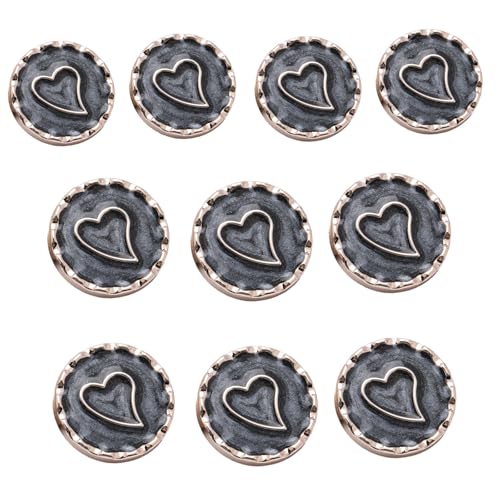 10 Pcs Herzknopf Runder Metallknopf Mit Loch Zum Nähen Von Handwerksstrickhemdmantel Pullover Jeans Strickjacken Dekoration 10 Pcs Herzknopf Runder Metallknopf Mit Loch Zum Nähen Von Handwerksstrickhemdmantel Pullover Jeans Strickjacken Dekoration von ZYKEJJDDAK