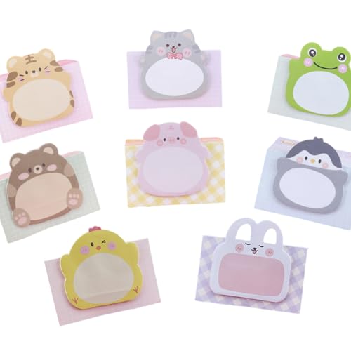160 Blatt Cartoon-Tiernotizen, selbstklebend, 60 x 58 mm, kleiner Notizblock, kleine Notizblöcke, Taschen-Memopad zum Schreiben 160 Blatt Cartoon-Tiernotizen, selbstklebend, 60 x 58 mm, kleiner Notizblock, kleine Notizblöcke, Taschen-Memopad zum Schreiben von ZYKEJJDDAK