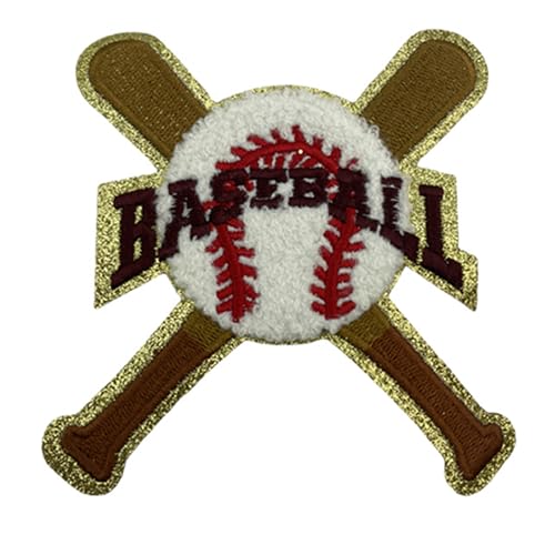 Softball-Aufnäher zum Aufbügeln, bestickt, zum Aufbügeln oder Aufbügeln für Kleidung, Jacken von ZYKEJJDDAK