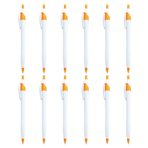 ZYKEJJDDAK 12 Stück Kugelschreiber Büro Signing Pen Retractable Kugelschreiber Nachfüllbar Schreiben Smoohtly Business Pen von ZYKEJJDDAK