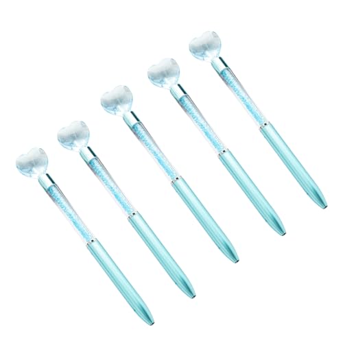 ZYKEJJDDAK 5 Stück/Set herzförmiger Kugelschreiber, glattes Schreiben, 1,0 mm, Kristall, dekorativer Stift, Ölstift für die Schule ZYKEJJDDAK 5 Stück/Set herzförmiger Kugelschreiber, glattes Schreiben, 1,0 mm, Kristall, dekorativer Stift, Ölstift für die Schule von ZYKEJJDDAK