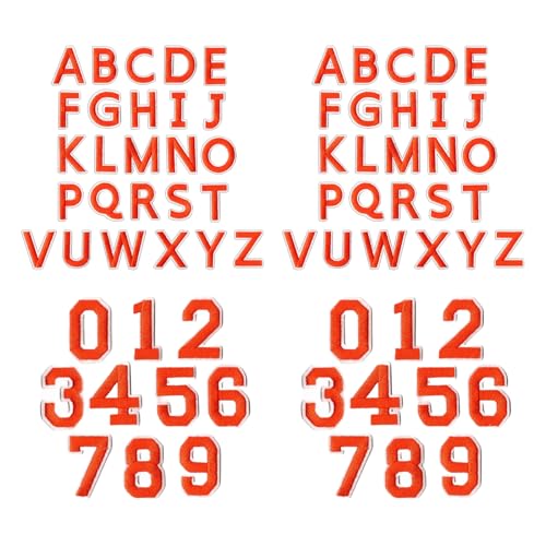 ZYKEJJDDAK 72 Stück waschbares Stickgarn mit Buchstaben und Zahlen, stabiles Stickgarn für Kinderkleidung von ZYKEJJDDAK