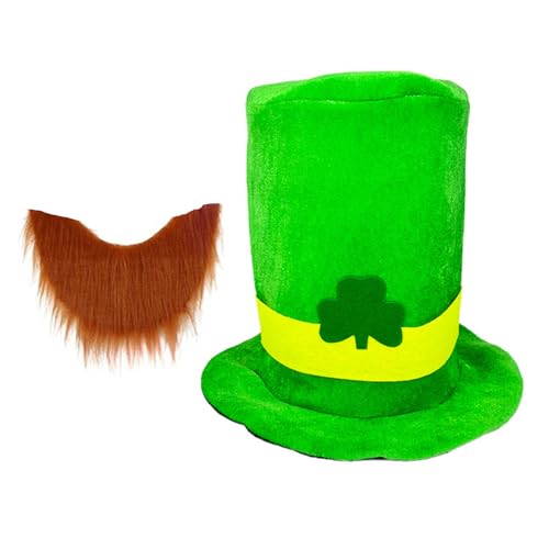 ZYKEJJDDAK Feiern Sie den Patricking-Tag in eleganten Stilen mit einem festlichen grünen Oberteil, Hut und Bart für jedes Alter, Party-Dekoration ZYKEJJDDAK Feiern Sie den Patricking-Tag in eleganten Stilen mit einem festlichen grünen Oberteil, Hut und Bart für jedes Alter, Party-Dekoration von ZYKEJJDDAK