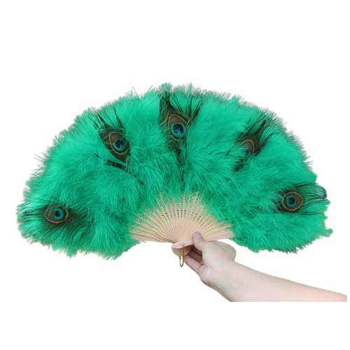 ZYKEJJDDAK Handfächer Mode Fan Braut Gefieder Fächer Faltfächer Handheld Flapper Fan Hochzeit Tanzen Party Foto von ZYKEJJDDAK