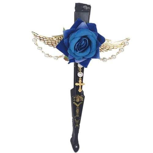 ZYKEJJDDAK Lolitas Palaces Fan Wing Rose Faltfächer Dunkle Gothics Courts Dance Hand Fan Hochzeit Party Dekorationen ZYKEJJDDAK Lolitas Palaces Fan Wing Rose Faltfächer Dunkle Gothics Courts Dance Hand Fan Hochzeit Party Dekorationen von ZYKEJJDDAK