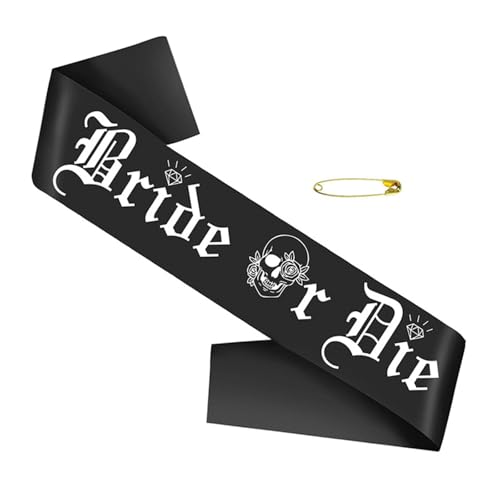 ZYKEJJDDAK Schärpe für Brautparty, Junggesellinnenabschied, Hochzeit, Verlobung, Partys, Gastgeschenk, Satin-Schärpe von ZYKEJJDDAK