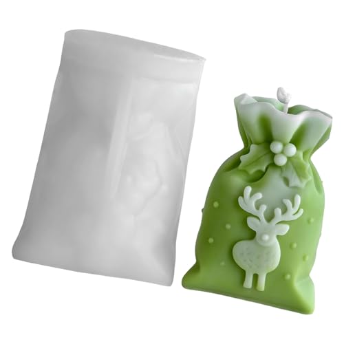ZYKEJJDDAK Silikon-Kerzenform in Weihnachtsbeutelform, für Epoxidharz, Kerzen, Seife, Schokolade, Zuhause ZYKEJJDDAK Silikon-Kerzenform in Weihnachtsbeutelform, für Epoxidharz, Kerzen, Seife, Schokolade, Zuhause von ZYKEJJDDAK