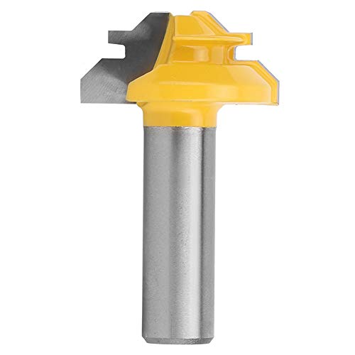 45 Grad Router Bit 1 /2 Zoll Shank | Carbid 2 Flötenholz Schneidwerkzeug für Schubladen / Schränke / Gelenke | 12,7 mm Schnitttiefe, industrielle Note von ZYLARUM