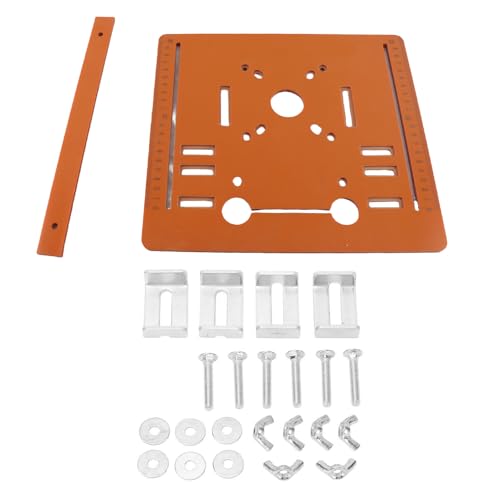 Circular Saw Guide Plate | Phenolic Material Base Plate for Woodworking | 90° & 45° Cutting with Clear Scales | 28x25cm Insert Plate for Routers/Trimmers/Saws Circular Saw Guide Plate | Phenolic Material Base Plate for Woodworking | 90° & 45° Cutting with Clear Scales | 28x25cm Insert Plate for Routers/Trimmers/Saws von ZYLARUM
