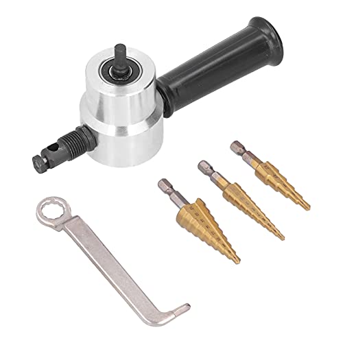 Double Head Nibbler | Aluminum Alloy & High Speed Steel Cobalt Step Drill Bits | Neat Hole Punching for Metal Sheets/Plastic/Plywood | 3 Step Drills Included Double Head Nibbler | Aluminum Alloy & High Speed Steel Cobalt Step Drill Bits | Neat Hole Punching for Metal Sheets/Plastic/Plywood | 3 Step Drills Included von ZYLARUM