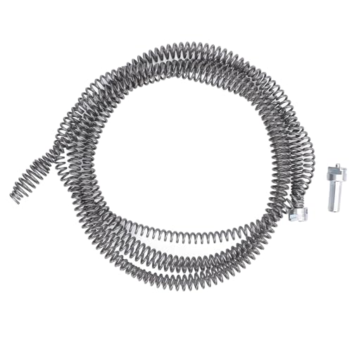 Drain Snake 16mm Manganese Steel | Spring Pipe Maintenance Tool for Kitchen Sink/Bathroom Tub/Toilet Blockages | Flexible Sewer Auger with Extendable Claws (3 Meters / 9.84ft) von ZYLARUM