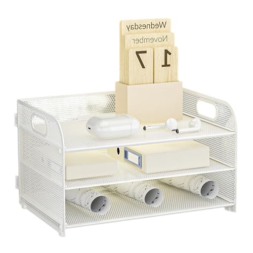 3-stöckige Büro-Ablage, Papieraufbewahrung, Briefablage, Schreibtisch-Organizer mit Griff, Notizbücher, Sortierregal, Bürobedarf, Papier-Organizer mit Griff, Briefablage, Organizer, Zubehör 3-stöckige Büro-Ablage, Papieraufbewahrung, Briefablage, Schreibtisch-Organizer mit Griff, Notizbücher, Sortierregal, Bürobedarf, Papier-Organizer mit Griff, Briefablage, Organizer, Zubehör von ZYMIADOU
