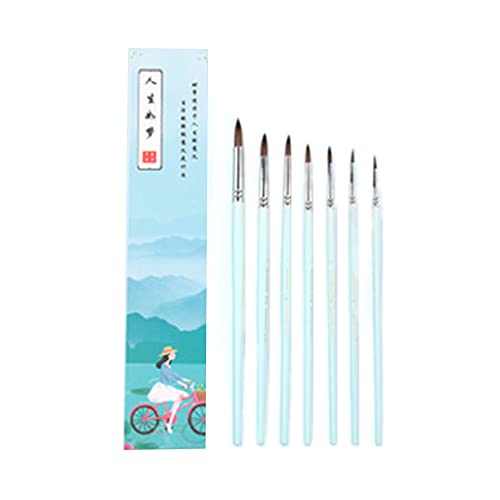 7 Stück Premium spitzer Gouache-Pinsel, Holzstab-Malerei, Zeichenzubehör für ideales Acryl-Pinsel-Set für Kinder, Acrylmalerei 7 Stück Premium spitzer Gouache-Pinsel, Holzstab-Malerei, Zeichenzubehör für ideales Acryl-Pinsel-Set für Kinder, Acrylmalerei von ZYMIADOU