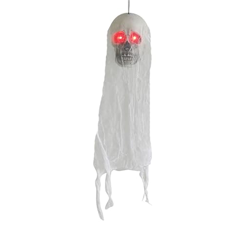 Adventure House Hängende Totenkopf-Dekorationen mit leuchtenden Augen, Halloween, Schule, Büro, Innenbereich, für Zuhause für Party von ZYMIADOU