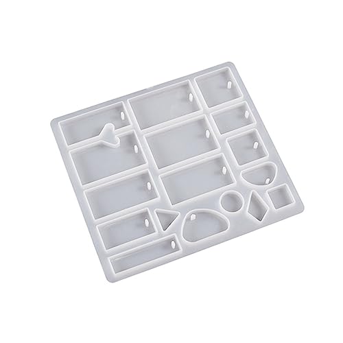 Geometrische Ohrringformen, Halskette, Schmuck, Anhänger, Schlüsselanhänger, Anhänger, Form für Damen und Mädchen, Epoxidharz, rechteckig, Schlüsselanhänger, Schmuck für Anfänger, einzigartig von ZYMIADOU