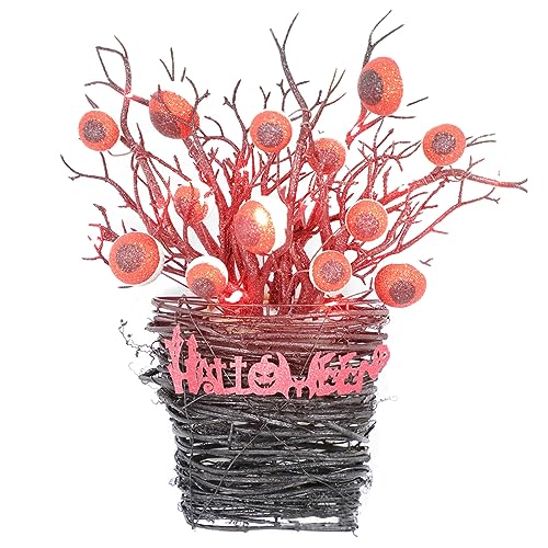 Gruseliger Augapfel-Blumenkranz mit rotem LED-Licht für Bühnenauftritte und Theaterproduktionen, Simulations-Augapfel-Blumenkranz von ZYMIADOU