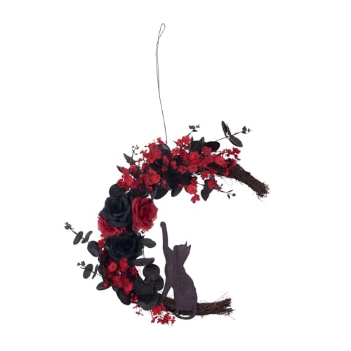 Hängender künstlicher Kranz Anhänger Schädel Geschenke Halloween Türschild Künstliche Schädel Ornamente Frühlingsschild Halloween Schilder von ZYMIADOU