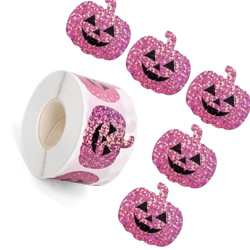 Halloween Kürbis gelaserter Aufkleber für Party Dekoration Geschenkverpackung Holografisch haftend Papier Aufkleber Schimmernder Kürbis Aufkleber von ZYMIADOU