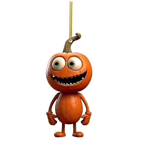 Happy Halloween Acryl Kürbis Hängende Ornament Requisiten für festlichen Halloween-Kürbis-Anhänger von ZYMIADOU