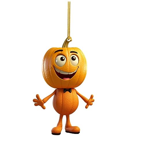 Happy Halloween Acryl Kürbis Hängende Ornament Requisiten für festlichen Halloween-Kürbis-Anhänger von ZYMIADOU