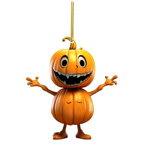 Happy Halloween Acryl Kürbis Hängende Ornament Requisiten für festlichen Halloween-Kürbis-Anhänger von ZYMIADOU