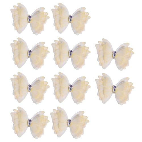 Kristall-Tröpfchen-Schmetterlings-Applikationen für Bastelarbeiten, Kleidung, Haarspangen und Kinderbühnen-Kleidungsprojekte, Haar-Accessoires, 10 Stück von ZYMIADOU