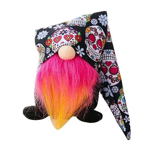 ZYMIADOU Halloween-Dekoration, Druck, Hut, Zwerge, schwedische Tomtes, Zwerge, Sammelfiguren, Bauernhaus, gesichtslose Puppe, Ornamente, Halloween-Zwerge, Ornamente von ZYMIADOU