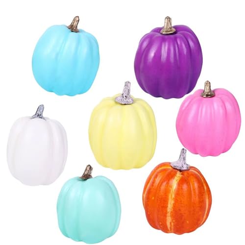 ZYMIADOU Künstliche Kürbis-Schaum-Dekorationen, Halloween-Kürbis-Ornament für Bauernhaus, Erntedankfest, Halloween-Dekorationen, Zuhause, Kürbisse, große Dekoration, große Outdoor-Dekoration von ZYMIADOU