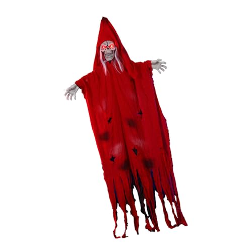 ZYMIADOU Realistische animatronische Klangaktivierte hängende Specter-Requisiten, Halloween-Dekoration für Spukhaus, Hof, Ausstellung, Halloween, Dekorationen im Freien von ZYMIADOU