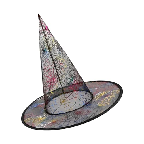 ZYMIADOU Verstellbarer Hexenhut, 33 cm hoch, spitz, Halloween-Partyhut, Unisex-Kostüm-Zubehör für Erwachsene, Kinder, Cosplay, tragbares Partyzubehör, 5 Stück ZYMIADOU Verstellbarer Hexenhut, 33 cm hoch, spitz, Halloween-Partyhut, Unisex-Kostüm-Zubehör für Erwachsene, Kinder, Cosplay, tragbares Partyzubehör, 5 Stück von ZYMIADOU