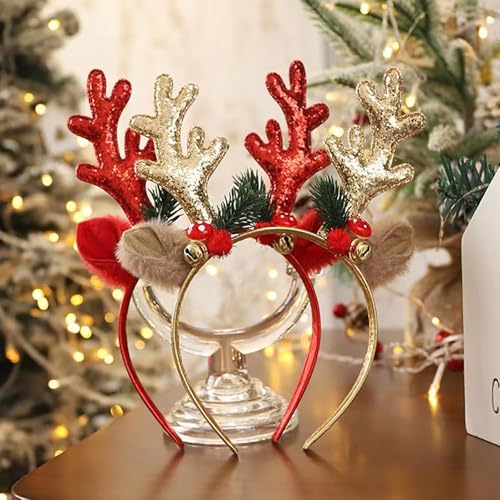 ZYMIADOU Weihnachts-Stirnbänder, Kostüm, modisches Accessoire, tragbar oder stilvoll, Party-Spaß, bequem und stabil, Haardekoration, verstellbar für jede Kopfgröße von ZYMIADOU