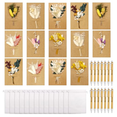 14 Stück Ein Kleines Dankeschön Geschenk Enthalten 14 Holz Kugelschreiber mit Gravur, 14 Echtem Trockenblumenstrauß, 14 Organza Beutel, Geschenke für Lehrerin Kollegen Freund (14 Sets Glücksstift) 14 Stück Ein Kleines Dankeschön Geschenk Enthalten 14 Holz Kugelschreiber mit Gravur, 14 Echtem Trockenblumenstrauß, 14 Organza Beutel, Geschenke für Lehrerin Kollegen Freund (14 Sets Glücksstift) von ZYNERY