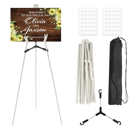 Präsentations-Staffelei für Hochzeitsschilder, 169 cm, zusammenklappbar, Kunst-Staffelei für Display, tragbar, Metall, Ausstellungsständer für Display, Malerei, Leinwand, Hochzeitsschilder Präsentations-Staffelei für Hochzeitsschilder, 169 cm, zusammenklappbar, Kunst-Staffelei für Display, tragbar, Metall, Ausstellungsständer für Display, Malerei, Leinwand, Hochzeitsschilder von ZYNERY