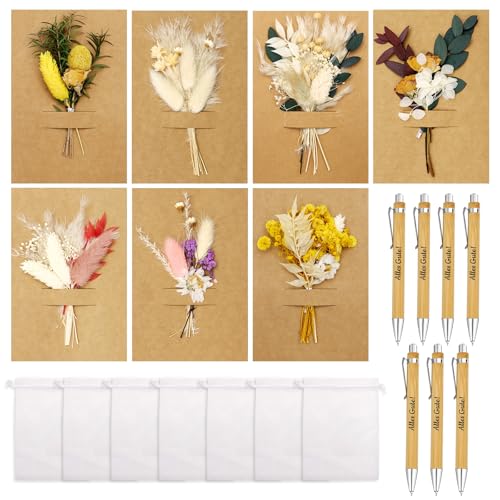 ZYNERY 7 Stück Ein Kleines Dankeschön Geschenk Enthalten 7 Holz Kugelschreiber mit Gravur, 7 Echtem Trockenblumenstrauß, 7 Organza Beutel, Geschenke für Lehrerin Kollegen Freund (7 Sets Glücksstift) ZYNERY 7 Stück Ein Kleines Dankeschön Geschenk Enthalten 7 Holz Kugelschreiber mit Gravur, 7 Echtem Trockenblumenstrauß, 7 Organza Beutel, Geschenke für Lehrerin Kollegen Freund (7 Sets Glücksstift) von ZYNERY