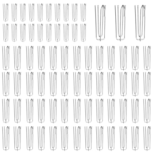 ZYNERY 75 STK Vorhang Haken, Gardinenhaken Edelstahl Vorhanghaken für Schienen Vorhänge Haken mit 4 Zinken, Gardinenhaken Metall Gardinen Haken zum Einhängen, Curtain Hooks Gardinenhaken für Schienen von ZYNERY