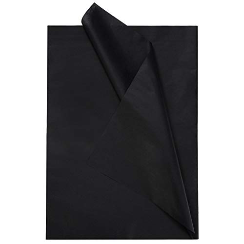 ZYOOO 50 Blatt Seidenpapier Schwarz, 70 cm x 50 cm,Schwarze Geschenkpapier für Bastelarbeiten, Dekoration von ZYOOO lift