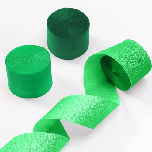 ZYOOO 6 Rollen KreppPapier Streamer, 25m hängende Kreppband Seidenpapier für Sommer/natürliche Partei, St Patricks Day Dekorationen (grün) von ZYOOO lift