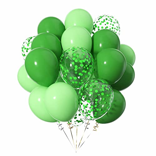 ZYOOO Konfetti-Luftballons, hellgrün und grün, 30,5 cm, 50 Stück von ZYOOO lift