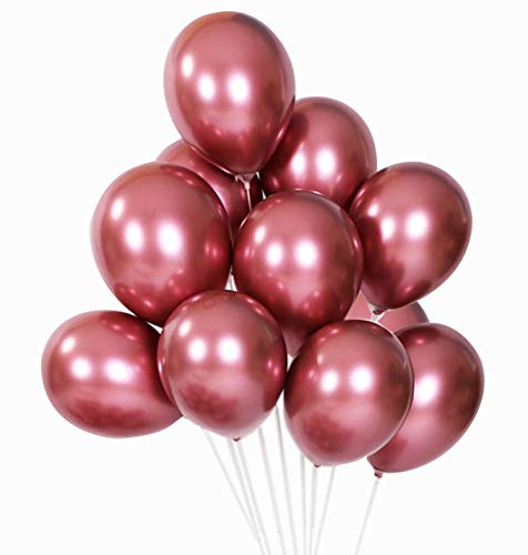 ZYOOO Luftballon Metallic Rot 12 Zoll/30 cm Rote Chrom Ballons - 50 Stück von ZYOOO lift