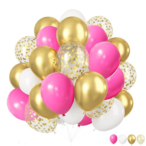 ZYOOO Luftballons Rosa Weiß Gold,12 Zoll/30.5 cm Metallic Gold und Konfetti Latex Ballons,Partyballon für Hochzeit,Mädchen Frauen Geburtstag,Valentinstag,Babyparty Deko-50 Stück ZYOOO Luftballons Rosa Weiß Gold,12 Zoll/30.5 cm Metallic Gold und Konfetti Latex Ballons,Partyballon für Hochzeit,Mädchen Frauen Geburtstag,Valentinstag,Babyparty Deko-50 Stück von ZYOOO lift