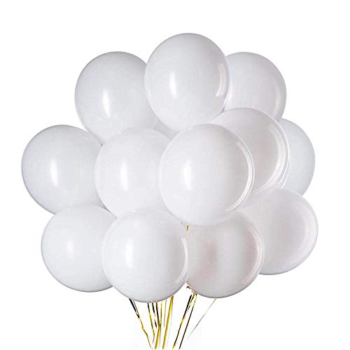 ZYOOO Luftballons Weiß 12 Zoll/30 cm Weiße Ballons Helium - 50 Stück von ZYOOO lift