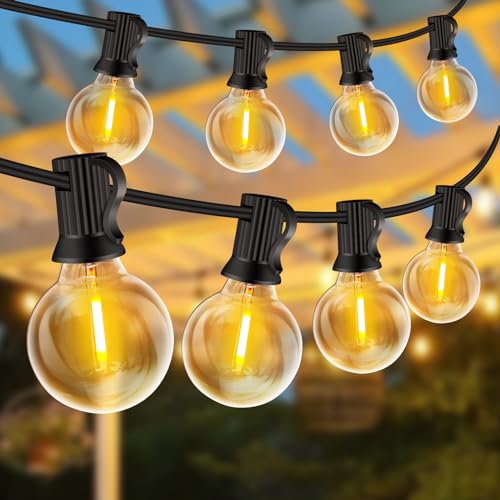 LED Lichterkette Außen, 30M Lichterkette außen Strom mit G40 50+2 Glühbirnen Plastik, IP44 Wasserdicht Lichterketten Außenbereich für Garten, Hochzeit, Party Warmweiß LED Lichterkette Außen, 30M Lichterkette außen Strom mit G40 50+2 Glühbirnen Plastik, IP44 Wasserdicht Lichterketten Außenbereich für Garten, Hochzeit, Party Warmweiß von ZYRIVON