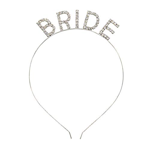 ZYWQ Bride Haarreif, Bride to be Haarreifen, Damen Elegant Haarreifen, Strass Haarschmuck für Junggesellinnenabschiede Hochzeit (Silber) von ZYWQ