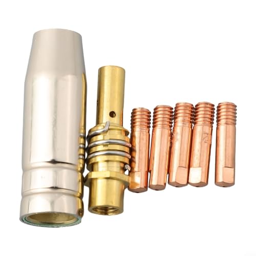MIG Schweißkontaktspitzen-Set, 7-teilig, für MB15 15AK mit Düsenhalter und Schutzdüse, 0, 6, 1, 2 mm (1,2 mm) von ZYWUOY
