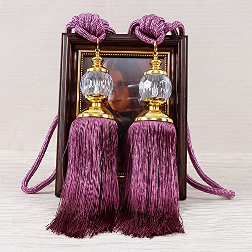 Luxuriöse Vorhanghalter, Seil-Raffhalter, Quasten-Raffhalter, Perlen-Kugel-Dekor, Vintage-Stil, handgefertigt, geflochtenes Seil, dekorativ für Zuhause und Büro, Fenstervorhänge, Dekoration, Luxuriöse Vorhanghalter, Seil-Raffhalter, Quasten-Raffhalter, Perlen-Kugel-Dekor, Vintage-Stil, handgefertigt, geflochtenes Seil, dekorativ für Zuhause und Büro, Fenstervorhänge, Dekoration, von ZYWUOY