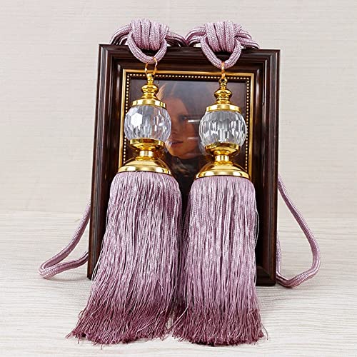 ZYWUOY 2 x luxuriöse Vorhang-Raffhalter, Seil-Raffhalter, Quasten-Raffhalter, Perlen-Dekoration, 1 Paar ZYWUOY 2 x luxuriöse Vorhang-Raffhalter, Seil-Raffhalter, Quasten-Raffhalter, Perlen-Dekoration, 1 Paar von ZYWUOY