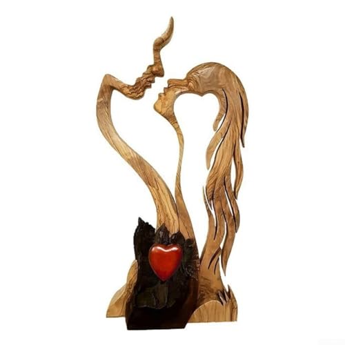 ZYWUOY Aufwendige, handgeschnitzte Holzfigur für Paare, fesselnde Liebeskunst für Dekoration ZYWUOY Aufwendige, handgeschnitzte Holzfigur für Paare, fesselnde Liebeskunst für Dekoration von ZYWUOY